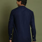 Boy's Navy Blue Short Kurta