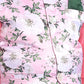 Boy's Pink Floral Print Jacket With Pink Kurta And Pyjama Set