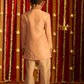 Boy's' Pink Silk Blend Solid Sherwani Set