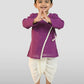 Boy's Purple Kurta And Dhoti Set
