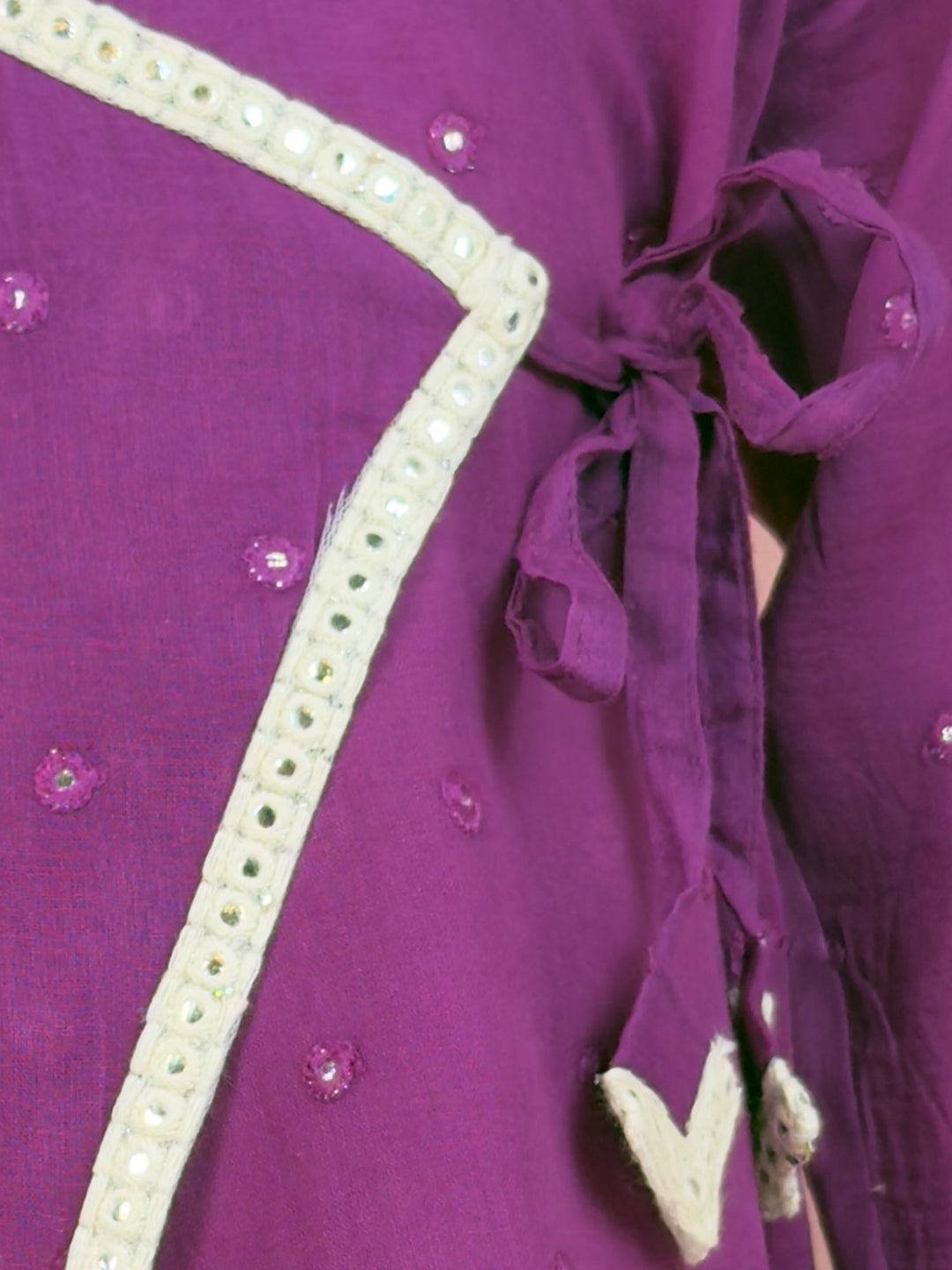 Boy's Purple Kurta And Dhoti Set