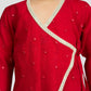 Boy's Red Kurta And Dhoti Set