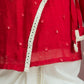 Boy's Red Kurta And Dhoti Set