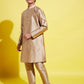 Boy's' Rose Gold Silk Blend Kurta And Pyjama Set