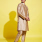 Boy's' Rose Gold Silk Blend Kurta And Pyjama Set