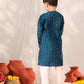 Boy's' Turquoise Kurta Pyjama Set