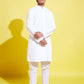 Boy's' White Cotton Kurta And Pyjama Set