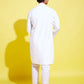 Boy's' White Cotton Kurta And Pyjama Set