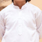 Boy's White Kurta And Pyjama Set