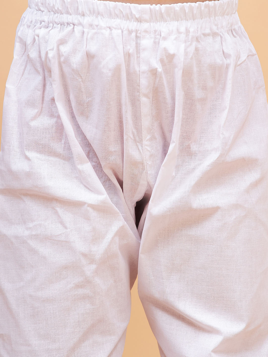 Boy's White Kurta And Pyjama Set