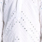 Boy's' White Mirror Kurta Pyjama Set