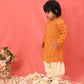Boy's' Yellow Bandhni Kurta And Patiala Set