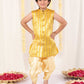 Boy's' Yellow Brocade Kurta Dhoti Set