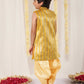 Boy's' Yellow Brocade Kurta Dhoti Set