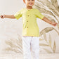 Boy's Yellow Cotton Kurta Pyjama Set