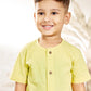 Boy's Yellow Cotton Kurta Pyjama Set