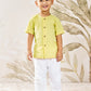 Boy's Yellow Cotton Kurta Pyjama Set