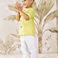 Boy's Yellow Cotton Kurta Pyjama Set