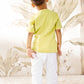 Boy's Yellow Cotton Kurta Pyjama Set