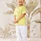 Boy's Yellow Cotton Kurta Pyjama Set