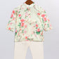 Boy's' Yellow Floral Printed Cotton Kurta Pyjama Set