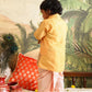Boy's' Yellow Krishna Kurta And Dhoti Set