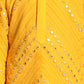 Boy's' Yellow Mirror Kurta Pyjama Set