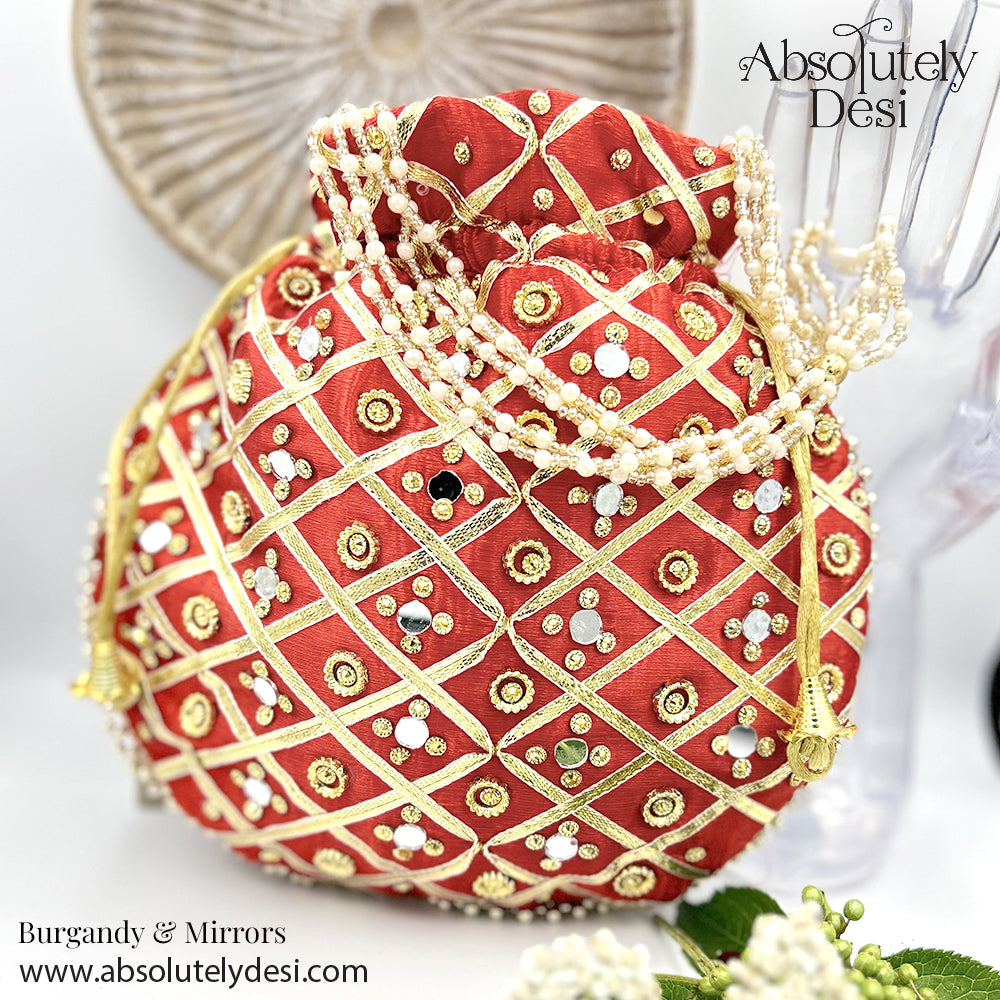 Handmade Mirrored Wedding Potli