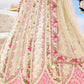 Cream- Tissue Fabric Sequins embroidery Semi-Stitched Lehenga Unstitched Blouse With Dupatta