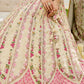 Cream- Tissue Fabric Sequins embroidery Semi-Stitched Lehenga Unstitched Blouse With Dupatta