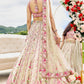Cream- Tissue Fabric Sequins embroidery Semi-Stitched Lehenga Unstitched Blouse With Dupatta