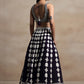 Pretty Dark Purple Thread Work Georgette Reception Wear Lehenga Choli