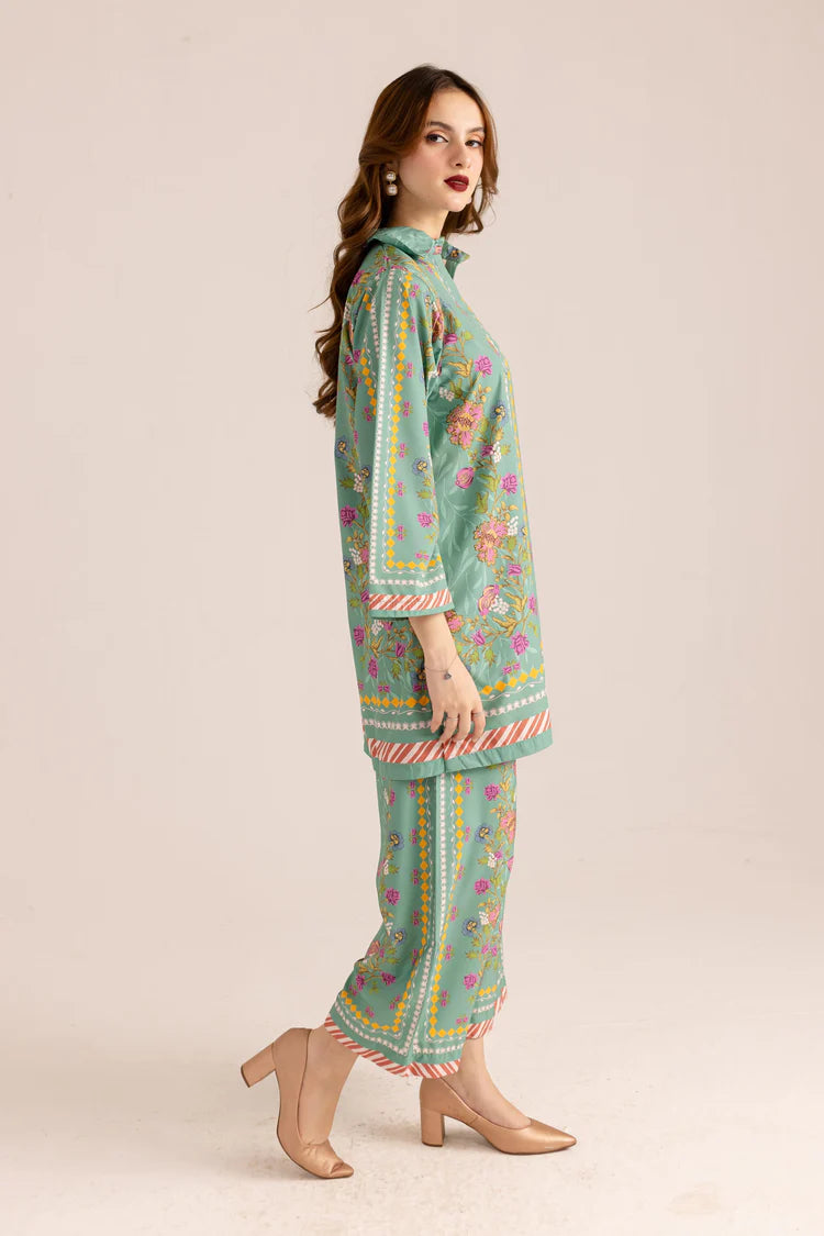 Sky Blue Printed Co-Ord Set