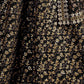 Black & Gold-Toned Embroidered Semi-Stitched Lehenga & Unstitched Blouse With Dupatta