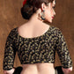 Black & Gold-Toned Embroidered Semi-Stitched Lehenga & Unstitched Blouse With Dupatta