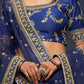 Blue Embroidered Semi-Stitched Lehenga & Unstitched Blouse With Dupatta