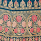 Blue & Pink Embroidered Semi-Stitched Lehenga &  Unstitched Blouse With Dupatta
