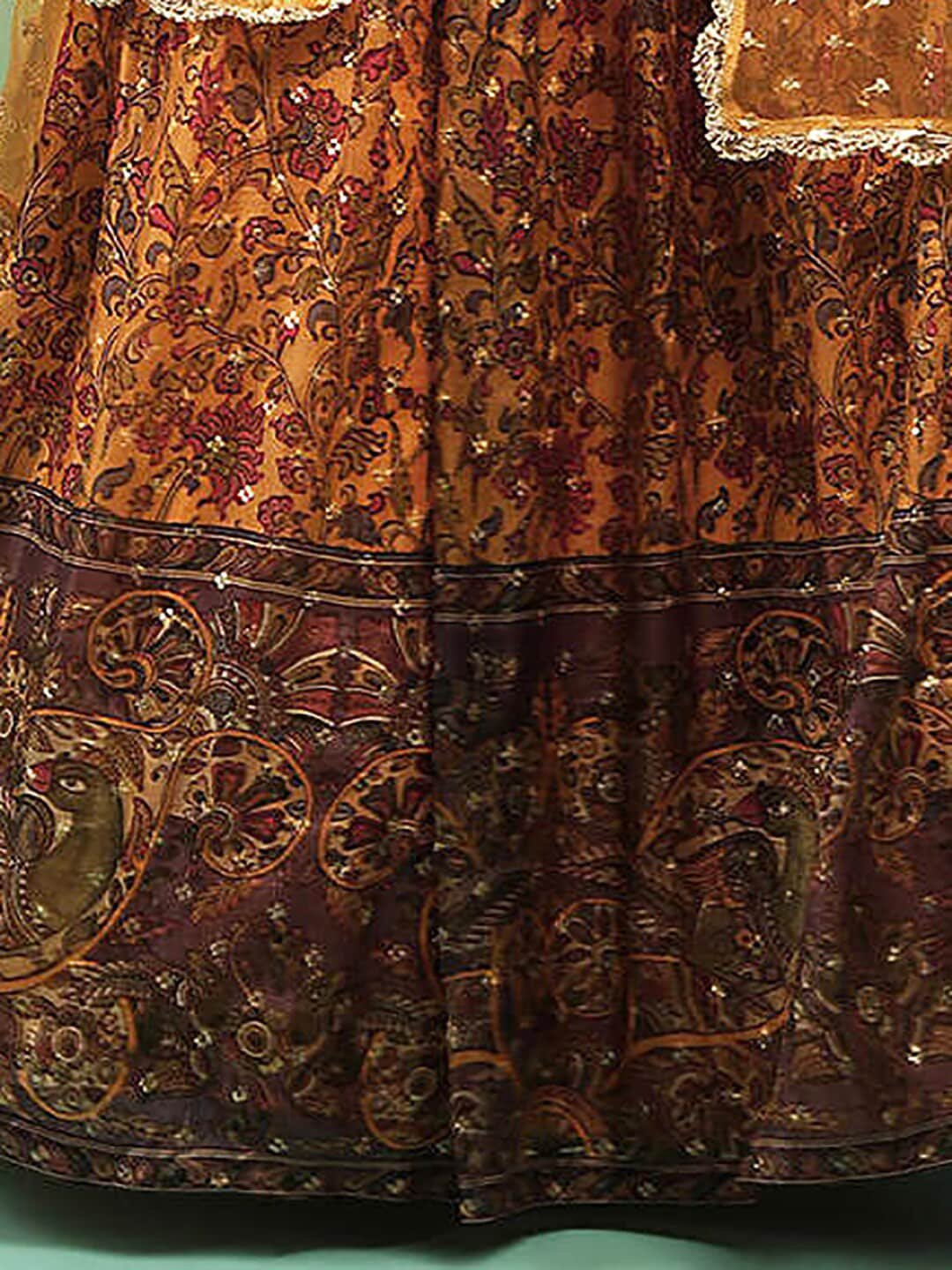Embellished Beads & Stones Semi-Stitched Lehenga & Unstitched Blouse With Dupatta