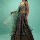 Embellished Beads & Stones Semi-Stitched Lehenga & Unstitched Blouse With Dupatta
