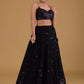 Embellished Sequinned Semi-Stitched Lehenga Choli With Dupatta
