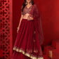 Embellished Sequinned Semi-Stitched Lehenga Choli With Dupatta
