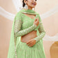Embroidered Mirror Work Semi-Stitched Lehenga Choli With Dupatta