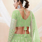 Embroidered Mirror Work Semi-Stitched Lehenga Choli With Dupatta