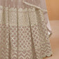 Embroidered Mirror Work Semi-Stitched Lehenga Choli With Dupatta