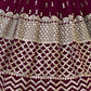 Embroidered Mirror Work Semi-Stitched Lehenga Choli With Dupatta