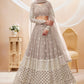 Embroidered Mirror Work Semi-Stitched Lehenga Choli With Dupatta