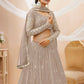 Embroidered Mirror Work Semi-Stitched Lehenga Choli With Dupatta