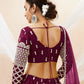 Embroidered Mirror Work Semi-Stitched Lehenga Choli With Dupatta