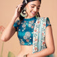 Embroidered Mirror Work Semi-Stitched Lehenga & Unstitched Blouse With