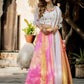 Embroidered Mirror Work Semi-Stitched Lehenga &  Unstitched Blouse With Dupatta